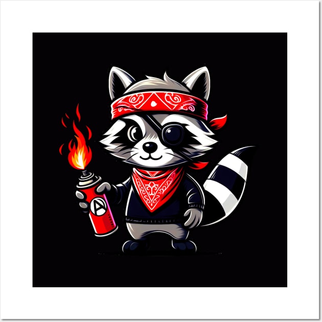 anarchy raccoon Wall Art by sadieillust